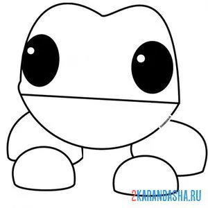 Раскраска адопт ми пет лягушка