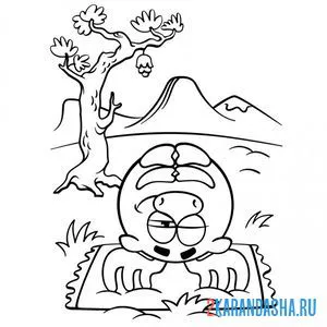 Раскраска лосяш йог | смешарики