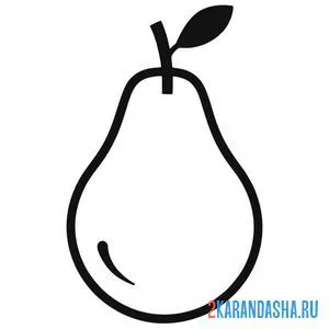Раскраска фрукт груша