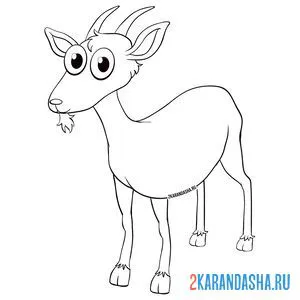 Раскраска козлик