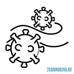 Раскраска вирус распространяется