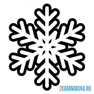 Раскраска волшебная форма снежинки