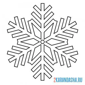 Раскраска стеклянная снежинка