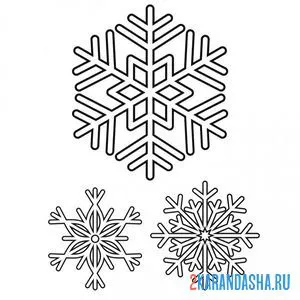 Раскраска на окошке снежинки