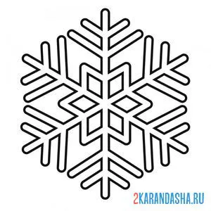 Раскраска узор мороза снежинка