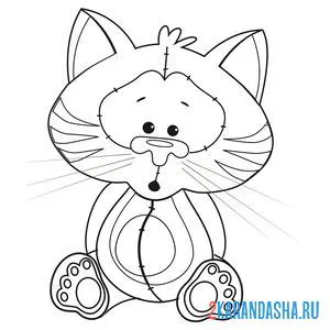Раскраска котенок милашка