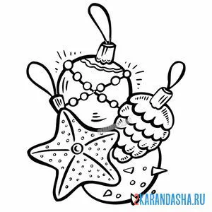 Раскраска разной формы украшения