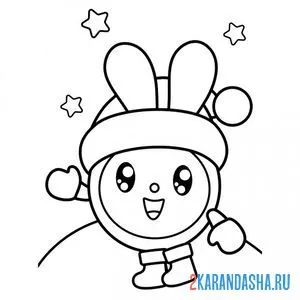 Раскраска крошик новогодний | малышарики