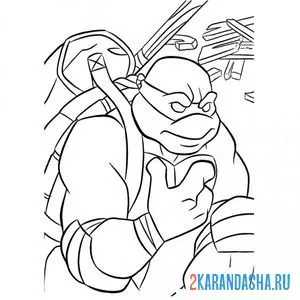 Раскраска донателло черепашка-ниндзя спасает мир
