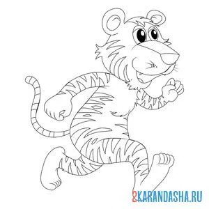 Раскраска саблезубый тигр
