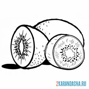 Раскраска три киви