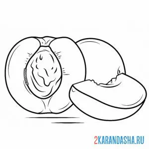 Раскраска персик сочный