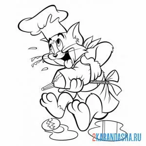 Раскраска том готовит