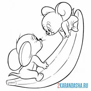 Раскраска джерри и таффи