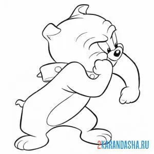 Раскраска щенок сын спайка