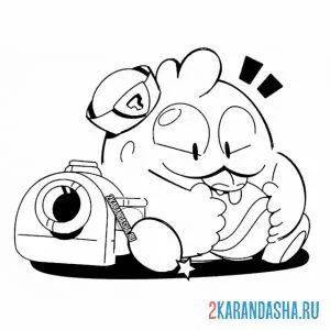 Раскраска скуик из комикса