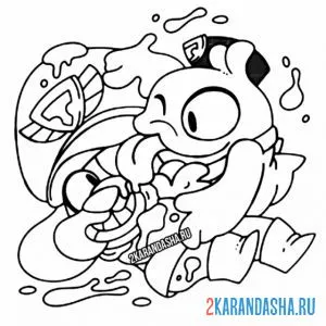 Раскраска скуик и генерал гавс