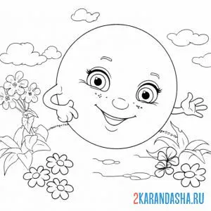 Раскраска колобок на тропинке