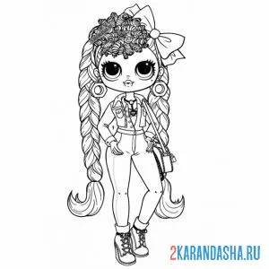 Раскраска лол omg с бантом