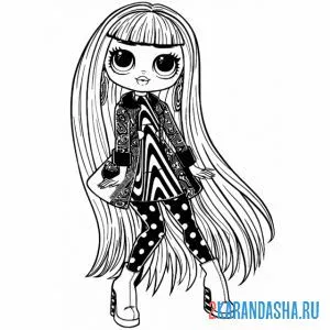 Раскраска лол omg показ мод