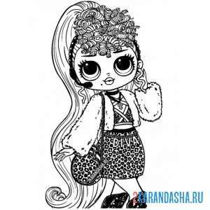 Раскраска лол omg супер-длинные волосы