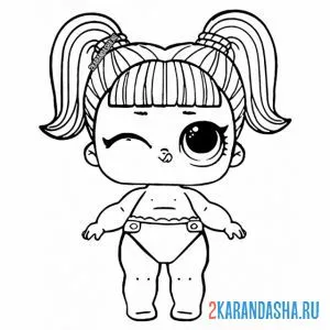 Раскраска лил гламурная малышка сестричка
