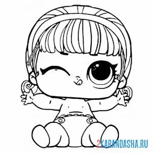 Раскраска лил мадам королева малышка сестричка