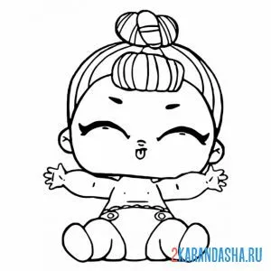 Раскраска лил сахарная королева малышка сестричка