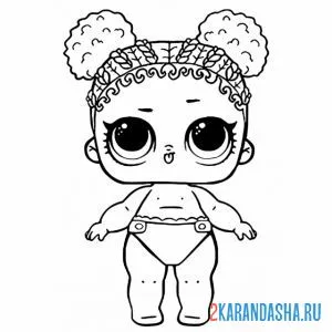 Раскраска лил малышка цветочек