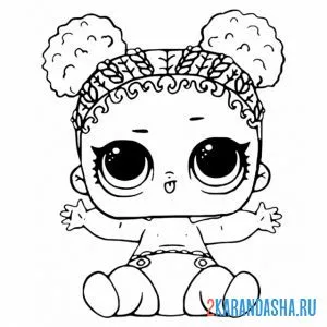 Раскраска лил пурпурная королева сестричка