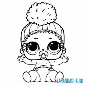 Раскраска лил малышка тачдаун сестричка