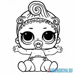 Раскраска лил пинк малышка сестричка