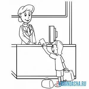 Раскраска ученик сдает контрольную