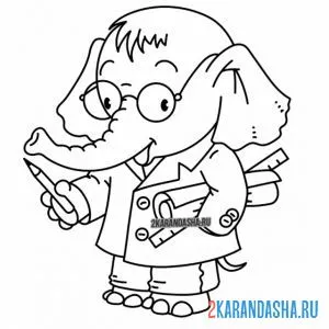 Раскраска учитель чертения
