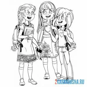 Раскраска девочки одноклассницы