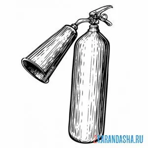 Раскраска огнетушитель для пожарного