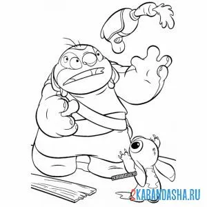Раскраска джамба и стич