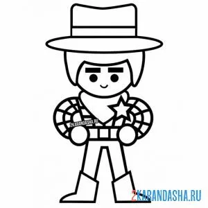 Раскраска шериф полиции