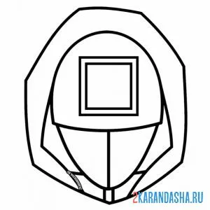 Раскраска охранник квадрат