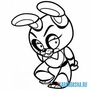 Раскраска бонни игрушка