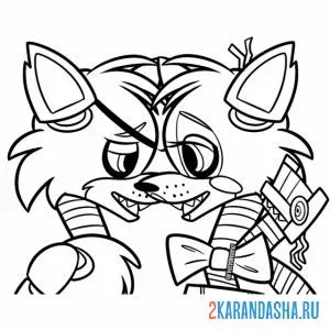 Раскраска фокси зеркальный