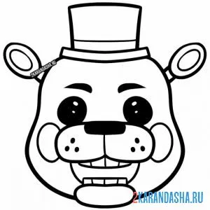 Раскраска фредди голова аниматроник