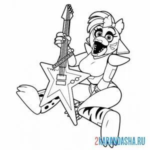 Раскраска робот аниматроник чика
