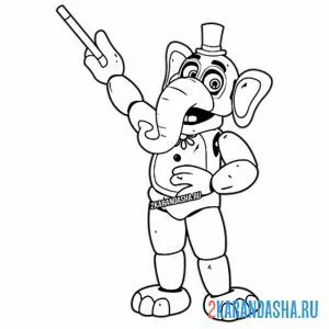 Раскраска аниматроник слон