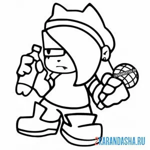 Раскраска annie friday night funkin