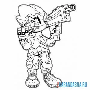 Раскраска бойфренд fnf