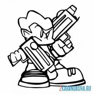Раскраска friday night funkin пико баттл