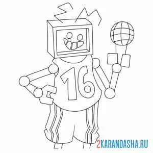 Раскраска friday night funkin еще один рэпер