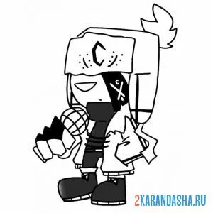Раскраска ruv friday night funkin fnf