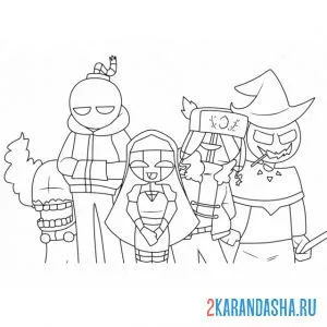 Раскраска friday night funkin fnf halloween